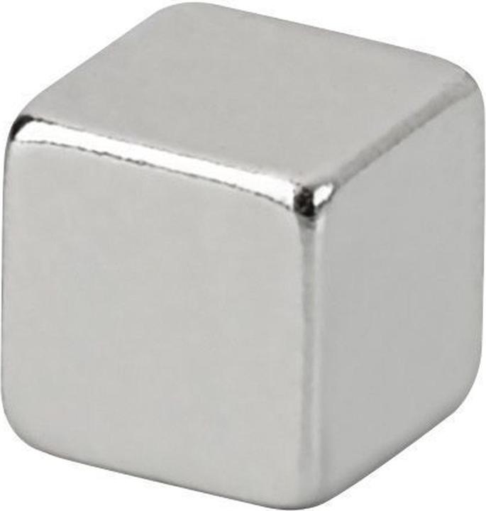 Maul Neodym-Wrfelmagnet, 5 mm, Haftkraft: 1,1 kg, silber (10 x)