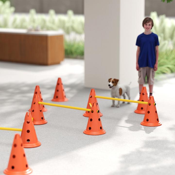 Produktbild PawHut Hund Agility Set Kunststoff Orange (Agility)