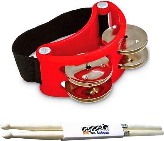 Latin Percussion LP LP188 Tambourine with Drumsticks (Timbrel)