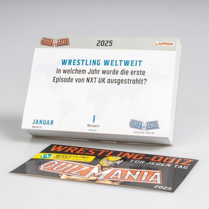 Immagine prodotto QuizMania - Il quiz sul wrestling per ogni giorno del 2025 (Tedesco)
