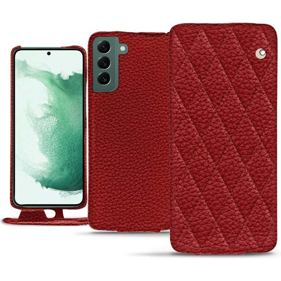 Noreve Lederschutzhülle vertikal (Samsung Galaxy S22+ 5G), Smartphone Hülle, Rot