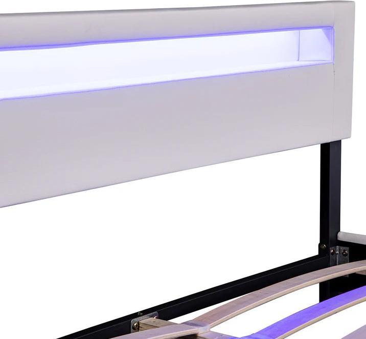 Image du produit Juskys LED Lit rembourré Paris (180 x 200 cm)