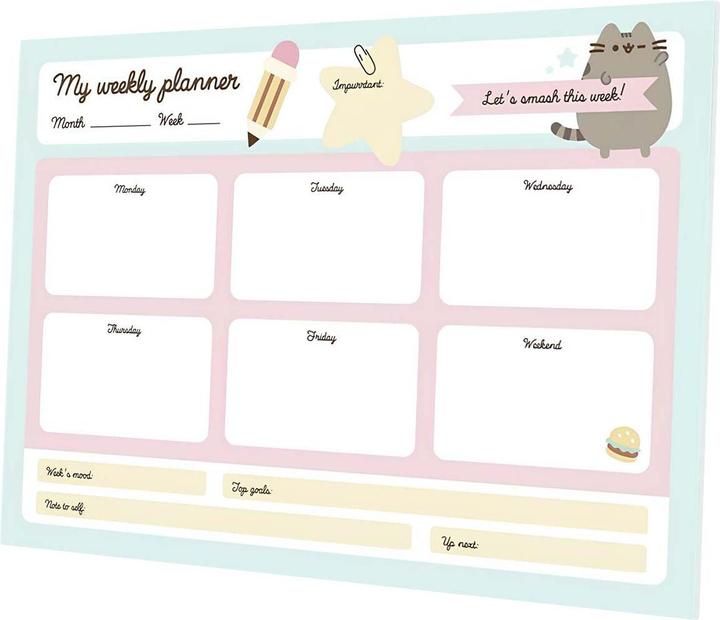 Actual product image Pusheen Foodie Collection Weekly Planner 54 pages A4 (A4)