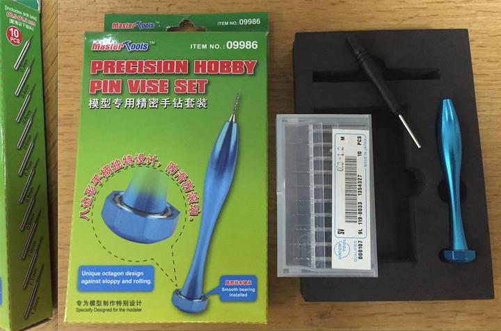 Actual product image Master Tools Precision Hobby Pin Vise Set(0.3-1.2mm)