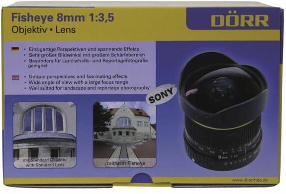 Actual product image Dörr Fisheye lens 8mm f 3.5, for Sony (Sony A, APS-C / DX)