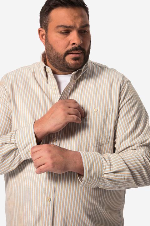 Produktbild John F. Gee Streifenhemd, Langarm, Buttondown-Kragen, Comfort Fit (3XL)