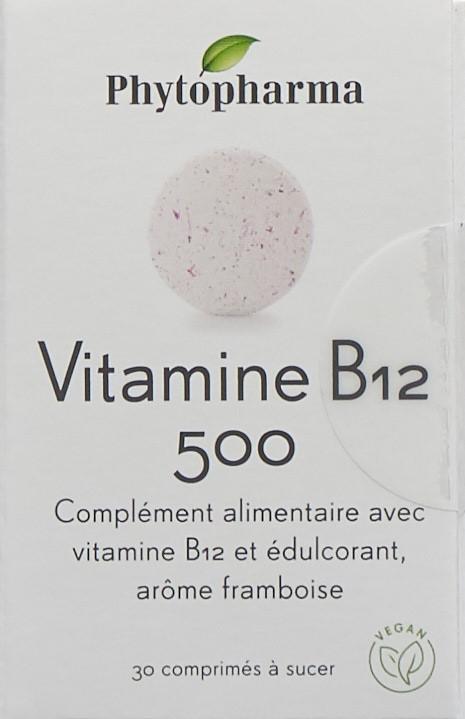 Image du produit Phytopharma Vitamine B12 Lutschtablette 500 mcg (30 pièce(s), Cachets, 40 g)