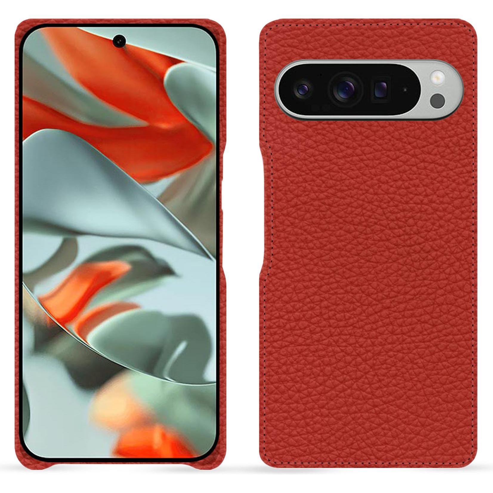 Noreve Lederschutzhülle (Google Pixel 9 Pro XL), Smartphone Hülle, Orange