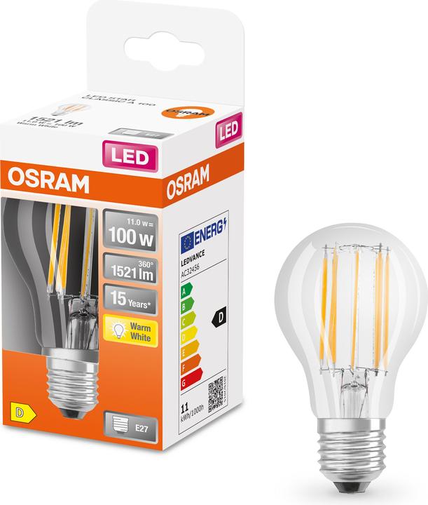 Actual product image Osram Retrofit Classic (E27, 10 W, 1521 lm, 1 x, D)