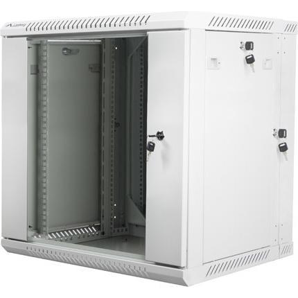 Lanberg WF02-6612-10S Rack 12U Wandmontiertes Regal (12 HE, 19 Zoll Rack), Serverschrank, Grau