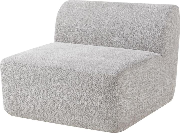 Actual product image En.Casa Sofa-Modul Hurvas Mittelelement Bouclé Grau