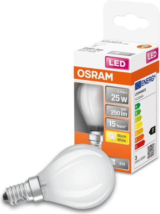 Actual product image Osram Star Classic P (E14, 2.50 W, 250 lm, 1 x, F)