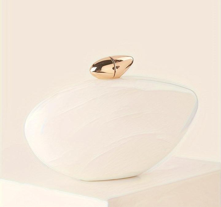 Actual product image Only-Bags.Store Elegant marble bag with magnetic fastening and detachable chain - vintage-inspired evening bag