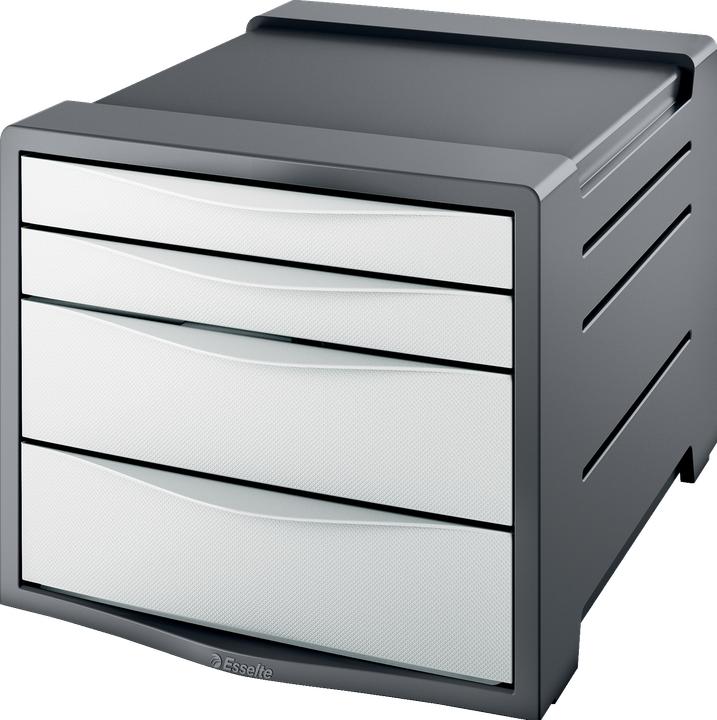 Drawers: white, Housing: dark grey