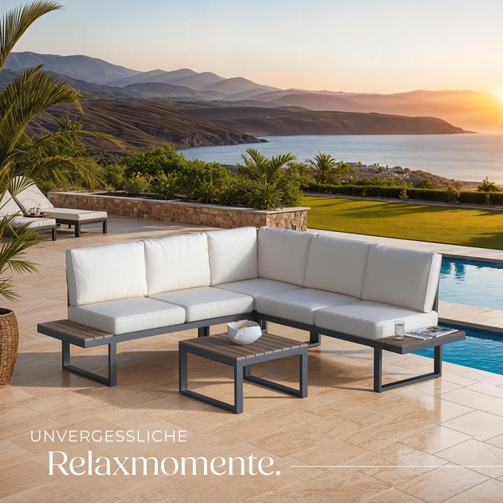 Image du produit tectake Garten-Lounge-Set Eliar, 4-teilig, mit Aluminiumgestell