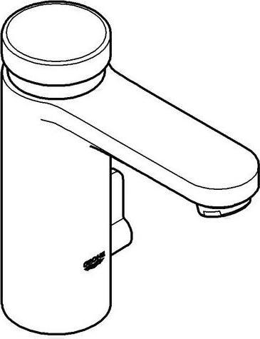 Productafbeelding Grohe Zelfsluitende waterkraan EUROSMART CT met mengsel gladde body chroom