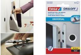 Actual product image tesa Velcro points for gluing on black (16 mm)