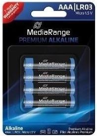 Produktbild MediaRange Premium - Batterie 4 x AAA - Alkalisch (4 Stk., SR43, AAA, 724 mAh)