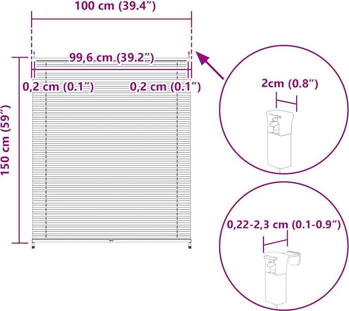 Produktbild vidaXL Rollos (100 x 150 cm)