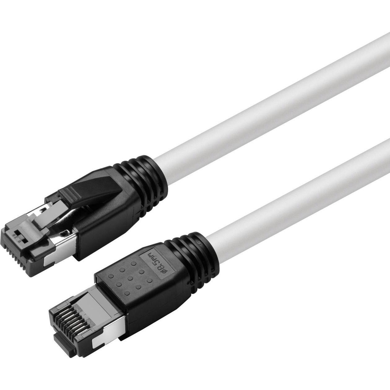 MicroConnect CAT8.1 S/FTP 0,25m White LSZH (S/FTP, CAT8.1, 0.25 m), Netzwerkkabel