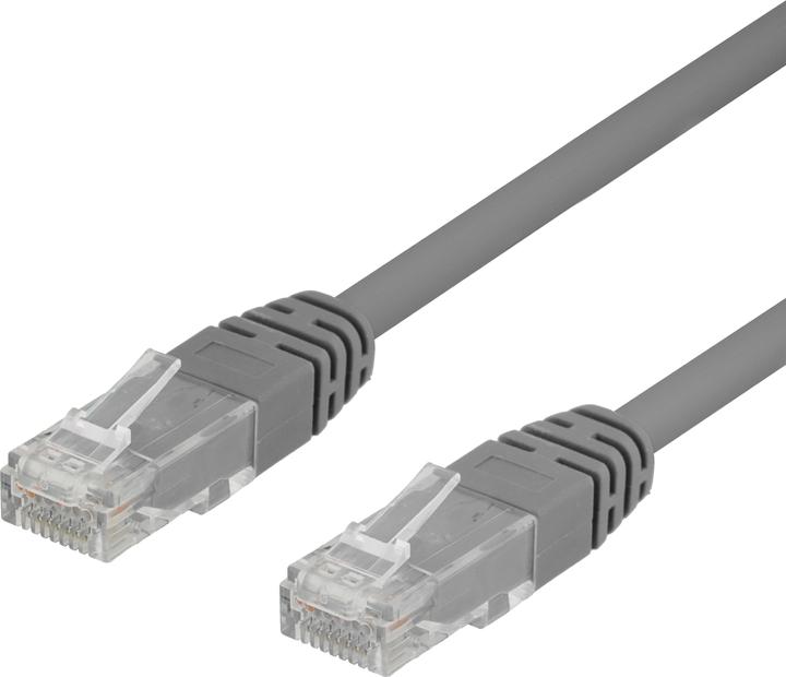 Produktbild Deltaco patchkabel - 30 cm - gra (U/UTP, CAT6, 0.30 m)