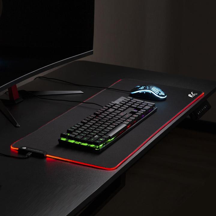 Produktbild NanoRS RS705 XXL Gaming Mouse and Keyboard Pad 80x30 cm LED RGB Backlight Non-slip USB (XXL)