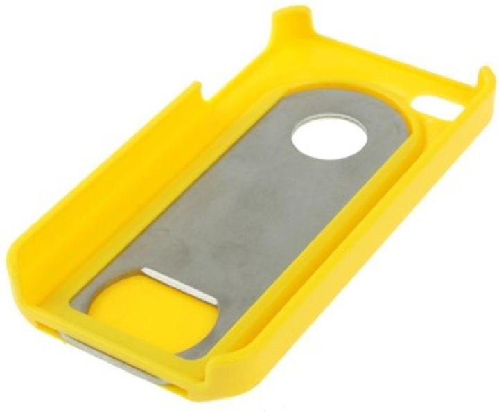 Produktbild König Design Schutzhülle Hard Case Flaschenöffner Hülle für Handy iPhone 4 & 4S Gelb (Apple iPhone 4, Apple iPhone 4s)