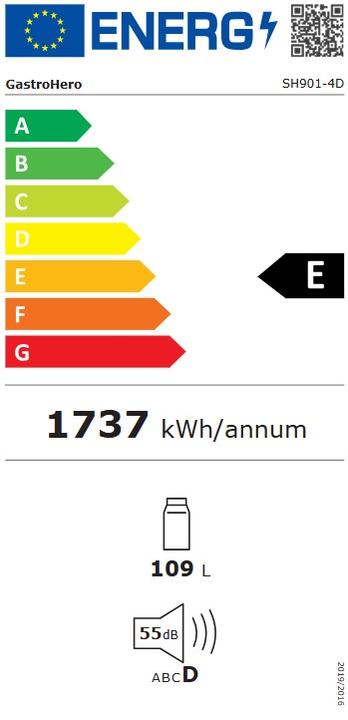Energie-Label Gastro Hero Kühltisch ECO / Mini - / (400 l)