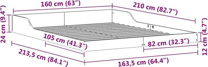 Image du produit vidaXL Plattformbettgestell (160 x 210 cm)