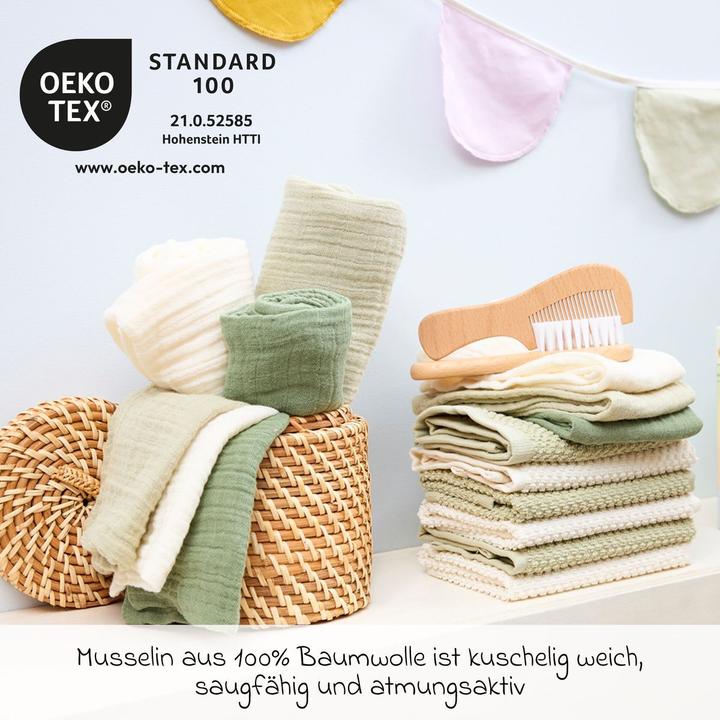 Actual product image Meyco Pre-Washed Musselin Swaddles (120 cm, 120 cm)