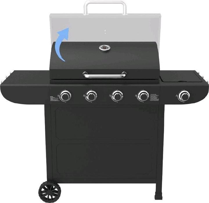 Actual product image Mr. Grill Gasgrill 4 Brenner + Seitenbrenner schwarz (14.50 kW)