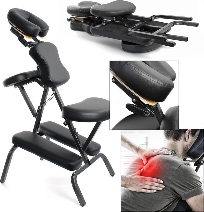 Produktbild Wiltec Toboli Massagestuhl klappbar 120 kg mobiler Tattoostuhl tragbar Behandlungsstuhl