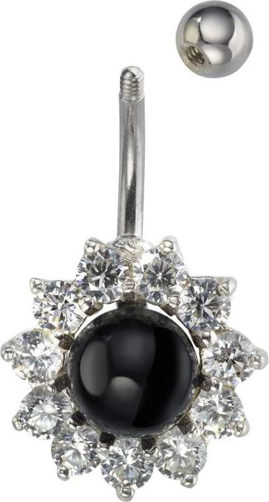Image du produit Bijouteria Piercing nombril (Acier inoxydable, Argent 925, Perle synthétique, Cristallin)