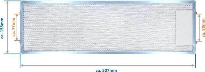 Immagine prodotto Flickbee Filtro antigrasso in metallo per cappa Electrolux AEG - sostituisce 4055344149, 50268370009