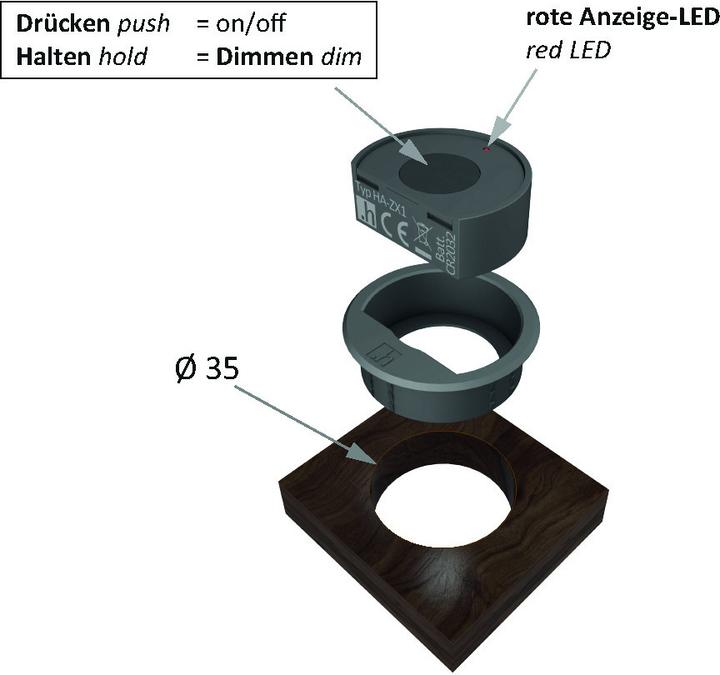 Produktbild Halemeier 1-Kanal Funk-Schalter/Dimmer X-Mitter Smart Set