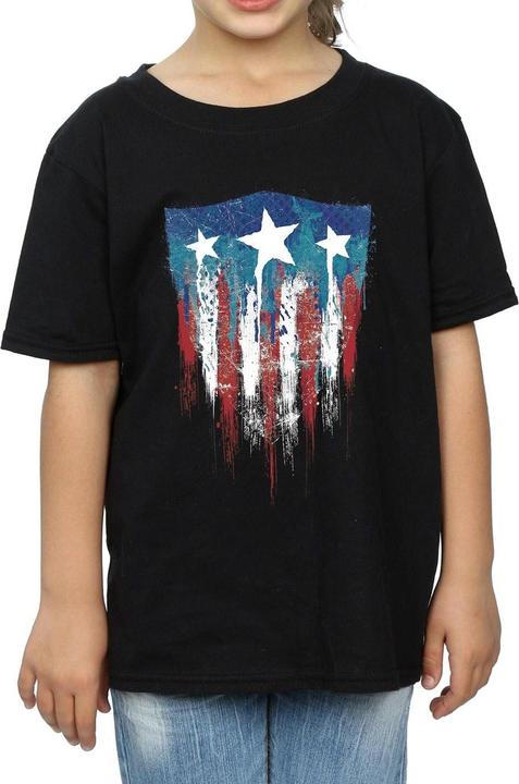 Produktbild Captain America Flag Shield TShirt Mädchen (128)