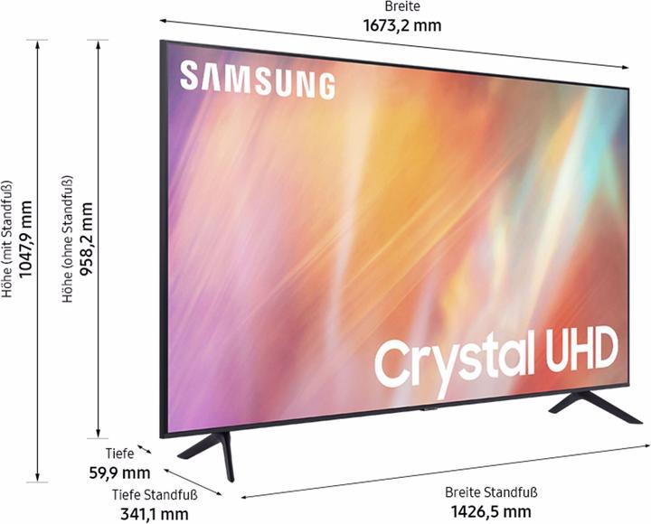 Actual product image Samsung GU75AU7179U (75", AU7100, LED, 4K, 2021)