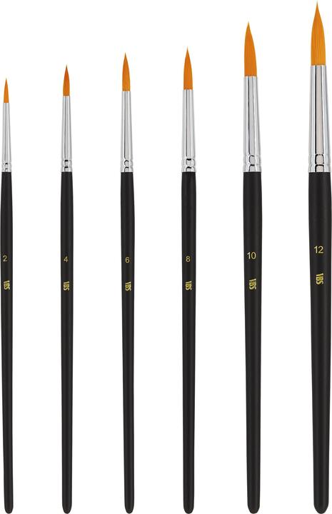 Produktbild VBS Rundpinsel "BASIC", 6er-Set (8.10 mm)