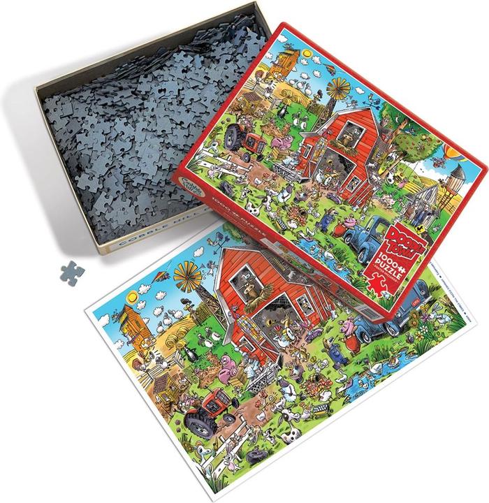 Actual product image Cobble Hill Crazy farm 1000 parts (1000 pieces)