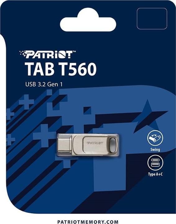 Produktbild Patriot FLASHDRIVE Tab T560 256GB Dual USB 120MBs (256 GB, USB-A, USB-C)