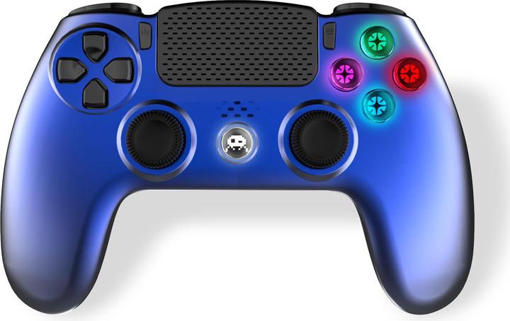 Immagine prodotto Freaks and Geeks Trade Invaders - Controller wireless con jack da 3,5 mm - PS4 (blu metallizzato) (Android, iOS, PC, PS3, PS4)