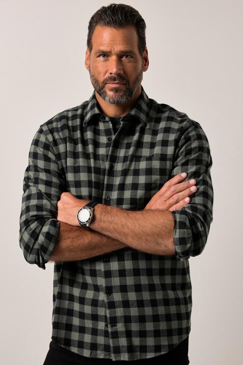 Produktbild JP1880 Karo-Flanellhemd, Langarm, Kentkragen, Modern Fit (XXL)