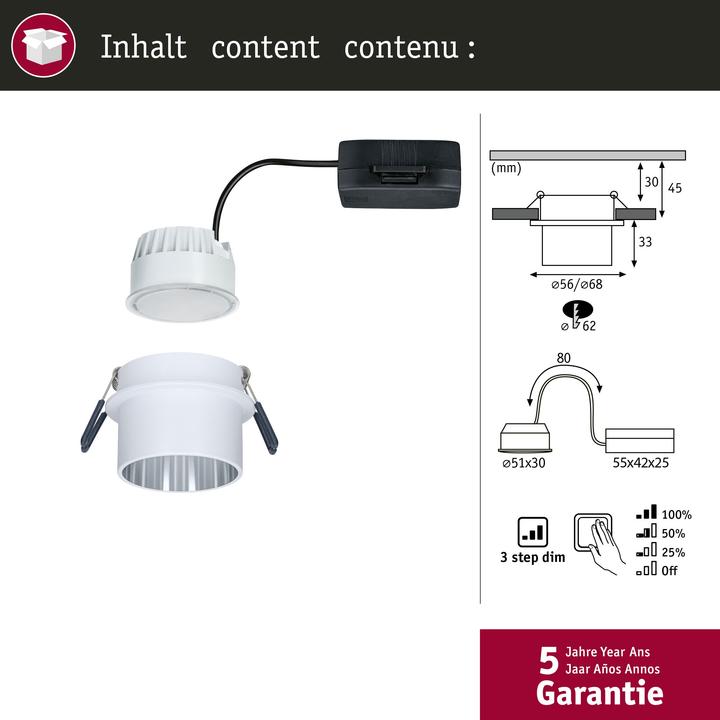 Produktbild Paulmann Einbauleuchte Gil Set (470 lm)