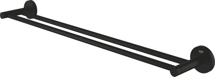 Grohe Start QuickFix Doppel-Badetuchhalter, Länge 654mm (600mm), mattschwarz