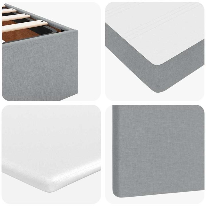 Immagine prodotto VidaXL Ottomana con materasso in tessuto grigio chiaro 90x190 cm (90 x 190 cm)