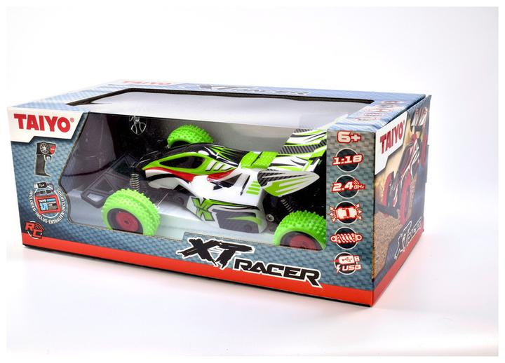 Image du produit Taiyo 180012A XT Racer Green 1:18 Scale 2.4Hz 6-Way RC Car with USB Charging for 6+ Years