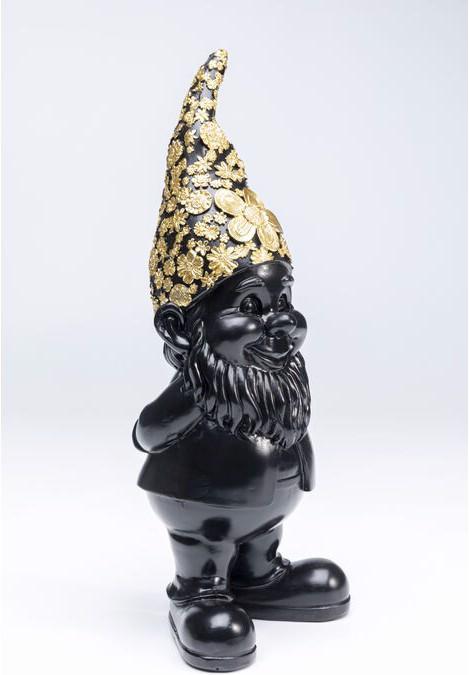 Produktbild Kare Design Deko Figur Zwerg Standing Schwarz Gold 30cm (35.5 x 15.5 x 17 cm)