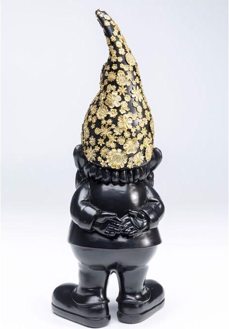 Produktbild Kare Design Deko Figur Zwerg Standing Schwarz Gold 30cm (35.5 x 15.5 x 17 cm)
