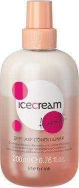 Productafbeelding Inebrya Ice Cream Keratin Bi-Phase Conditioner - Spoelvrije tweecomponenten reconstructieve keratine (200 ml)