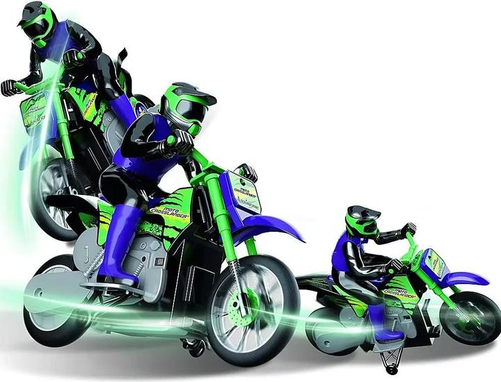 Actual product image Lexibook CROSSLANDER Remote-controlled motorbike, 2.4Ghz, for extreme stunts, with light effects